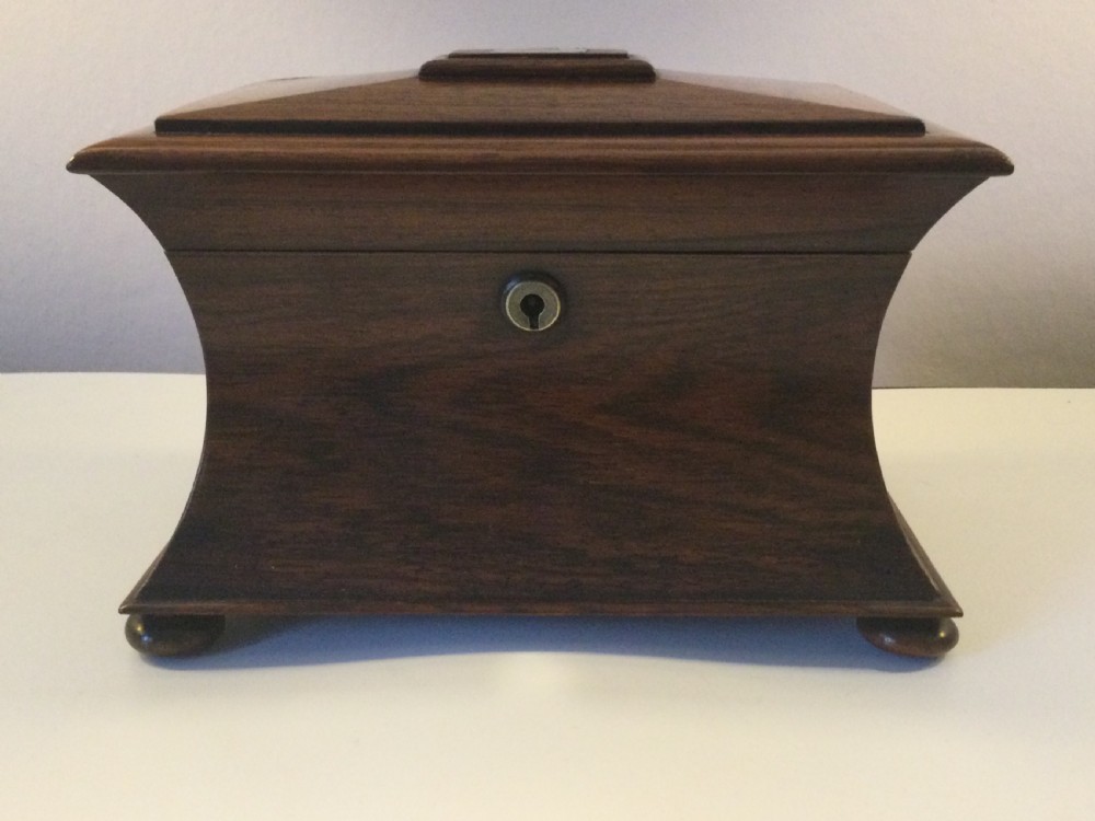 Late Regency rosewood tea caddy c1830 View XII