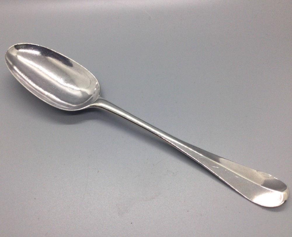 George II silver serving spoon London 1736 Samuel Wood 