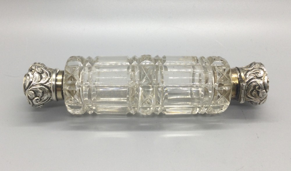 Late Victorian silver mounted double end scent bottle c1880 View VI