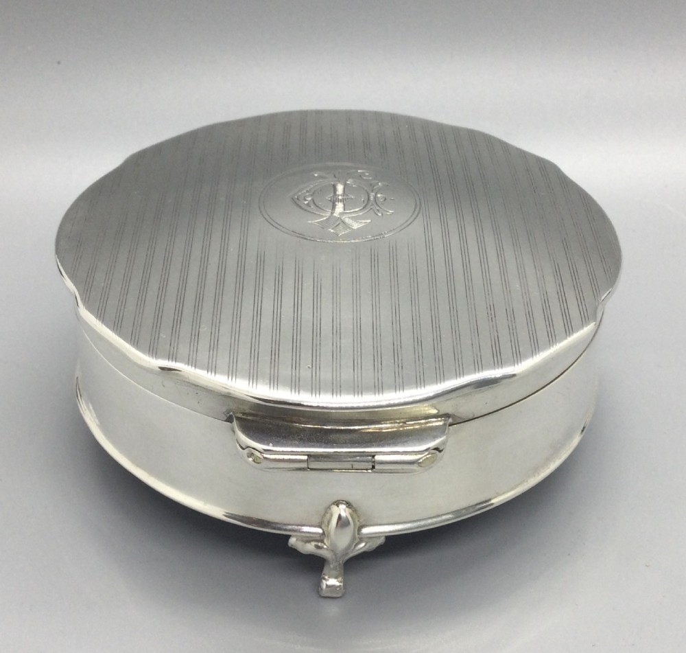 George V silver jewellery box Birmingham 1913 Elkington & Co View IV