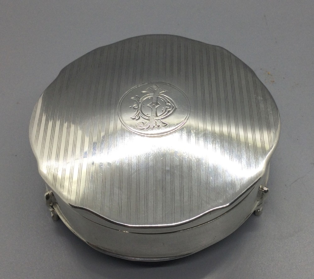 George V silver jewellery box Birmingham 1913 Elkington & Co View IX