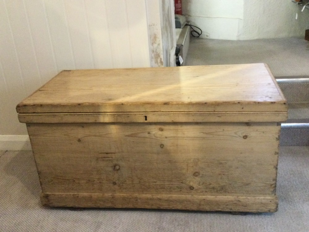 Late Victorian pine trunk c1900