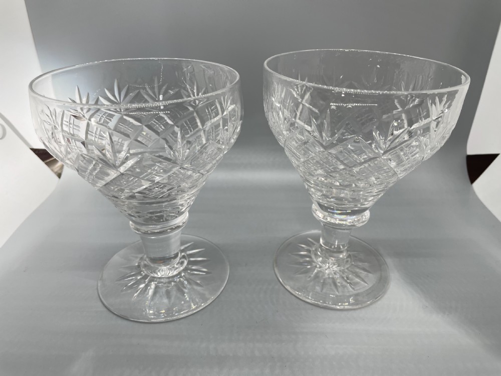 Edwardian pair of Georgian style rummers c1910 View II