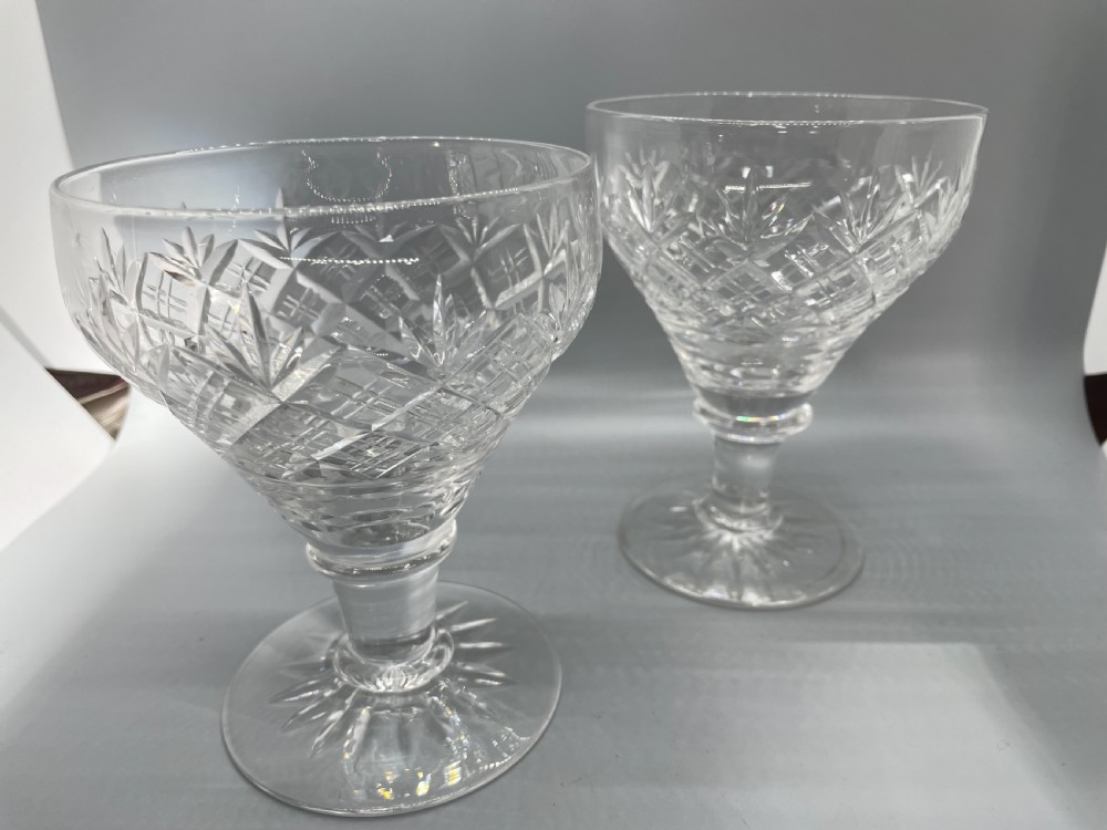 Edwardian pair of Georgian style rummers c1910 View III