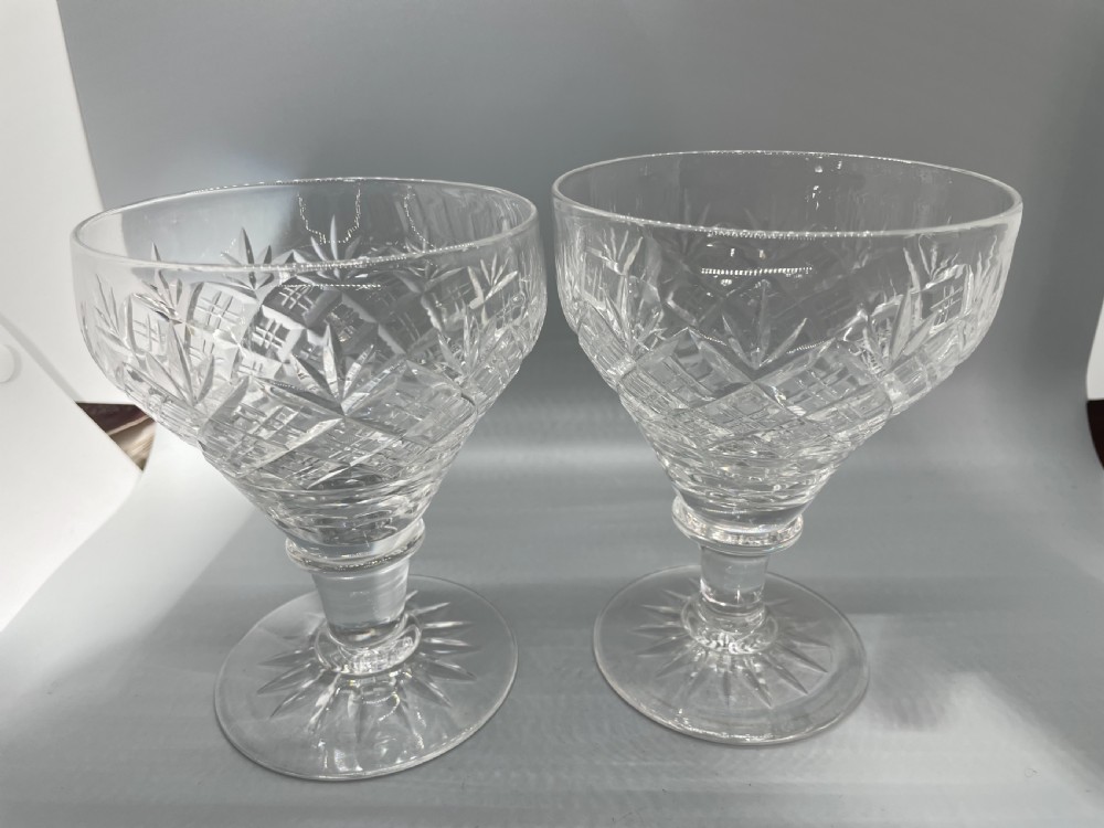 Edwardian pair of Georgian style rummers c1910 View IX