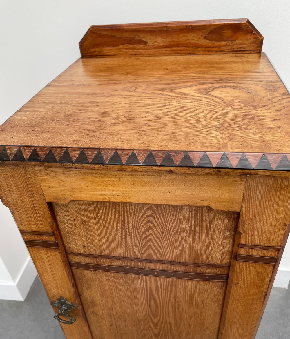 Victorian Aesthetic oak pot cupboard c1870 View VI