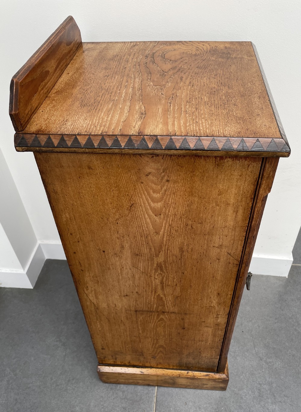 Victorian Aesthetic oak pot cupboard c1870 View IX