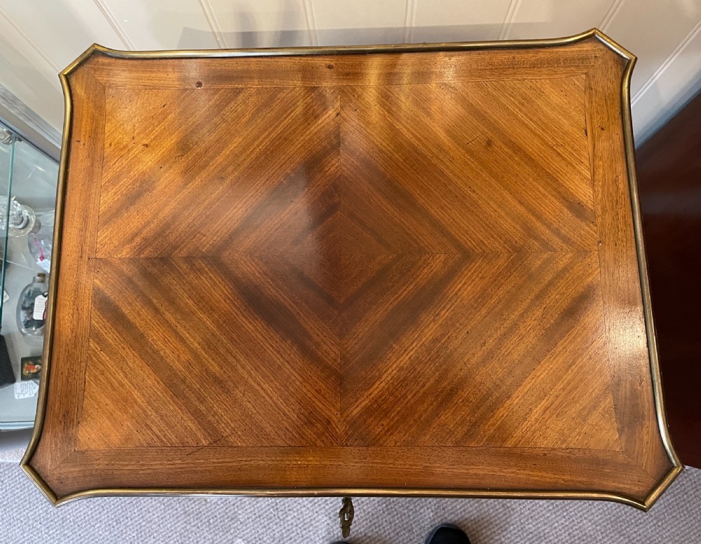 Late 19thc French mahogany lamp table c1880 View II