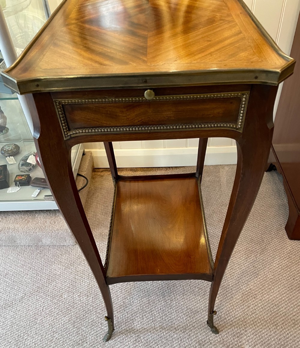 Late 19thc French mahogany lamp table c1880 View VII