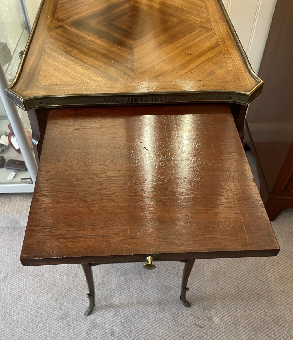 Late 19thc French mahogany lamp table c1880 View VIII