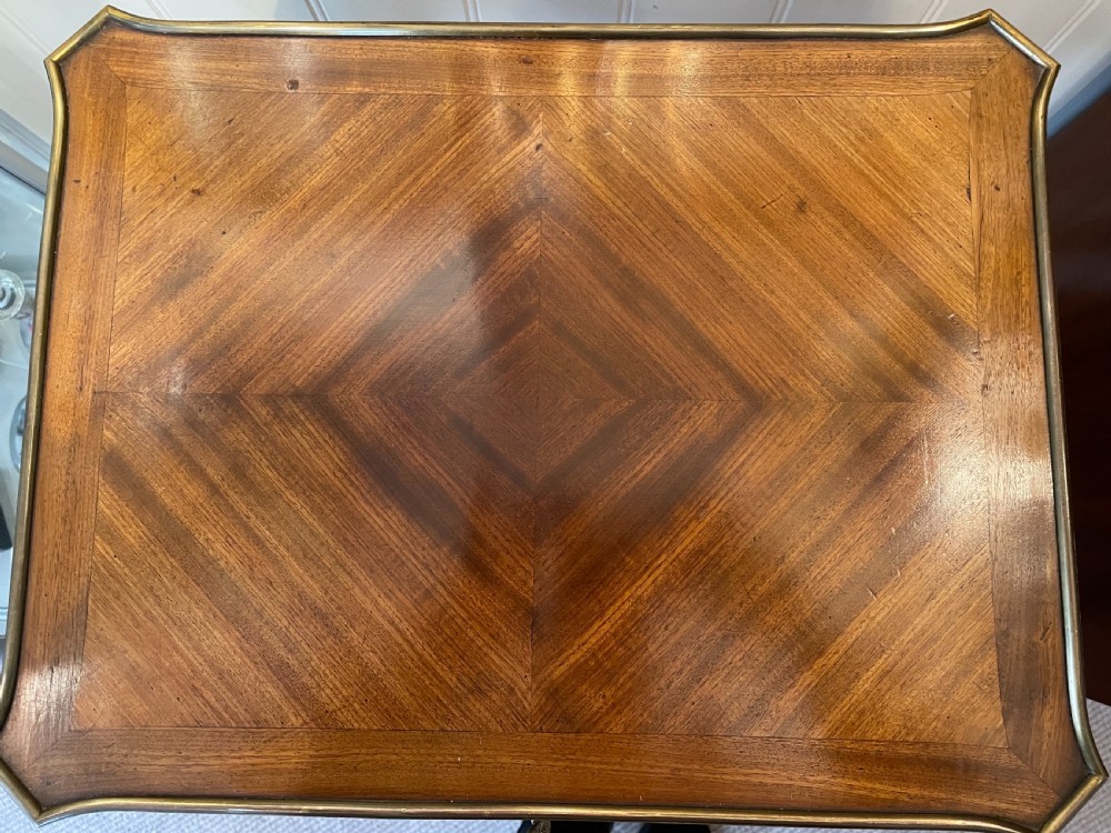 Late 19thc French mahogany lamp table c1880 View X