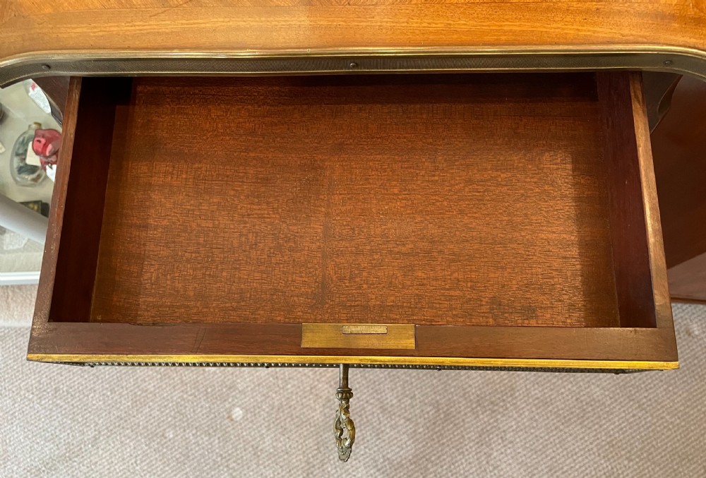 Late 19thc French mahogany lamp table c1880 View XI