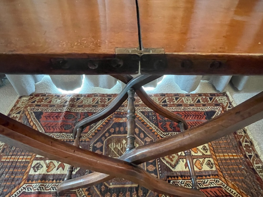 Georgian mahogany folding coaching table c1800 View V