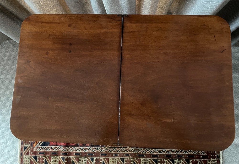 Georgian mahogany folding coaching table c1800 View VII