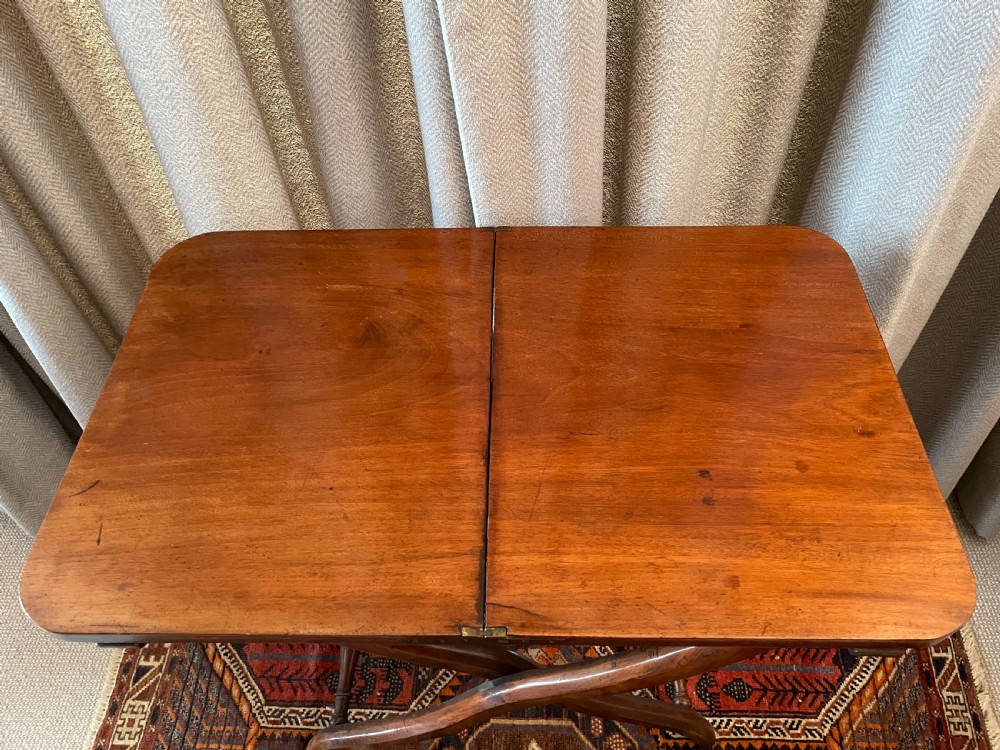 Georgian mahogany folding coaching table c1800 View VIII