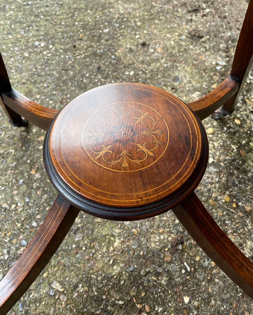 Late 19th rosewood inlaid table c1880 View VII