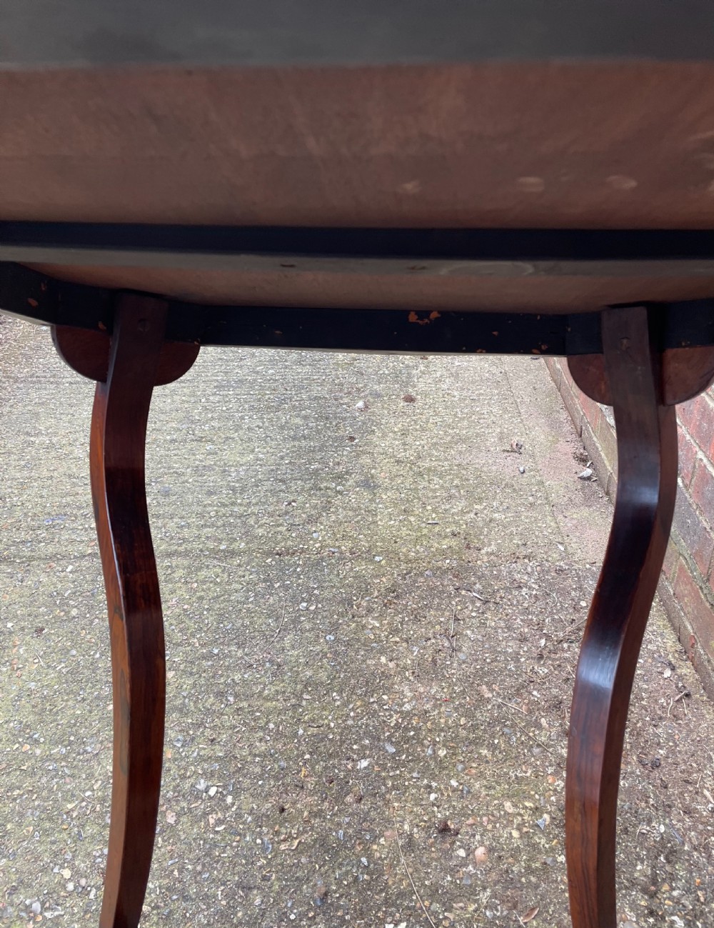 Late 19th rosewood inlaid table c1880 View IX