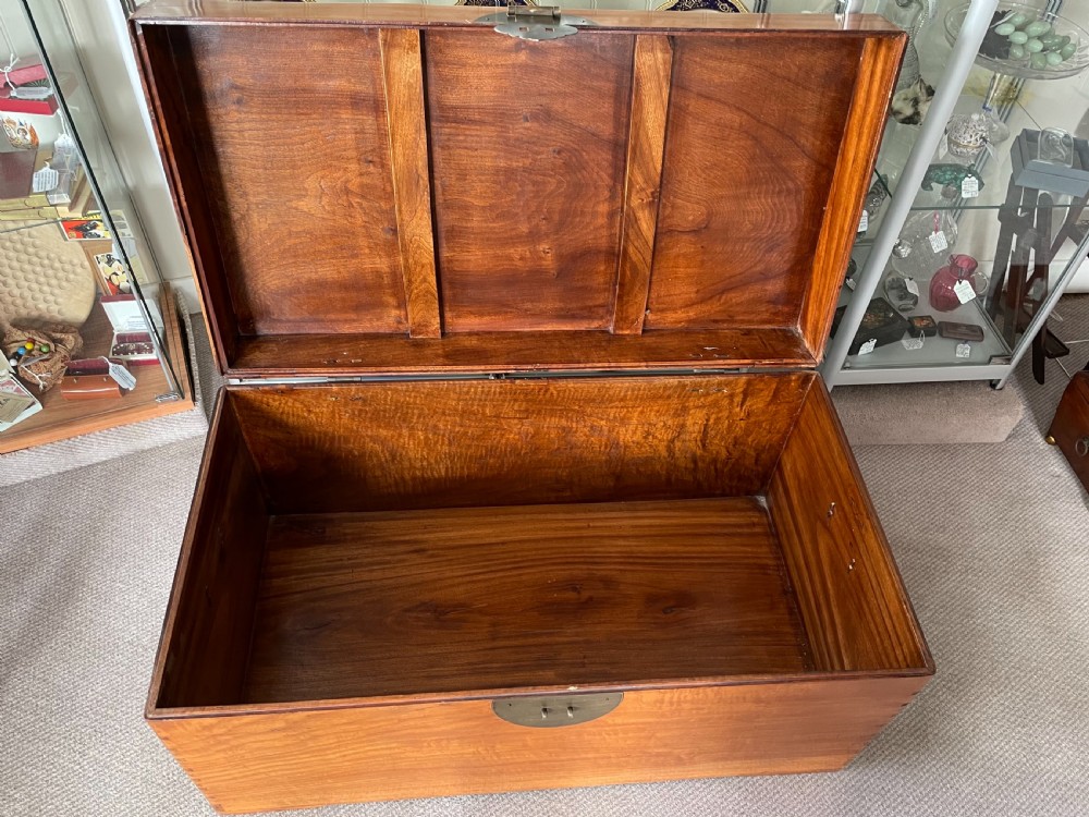 Late 19thc Oriental camphorwood trunk  View X