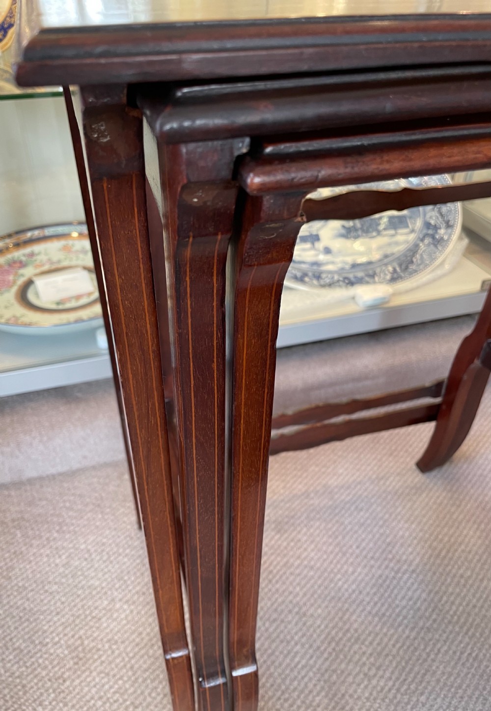 Edwardian mahogany nest of four tables c1900 View VII