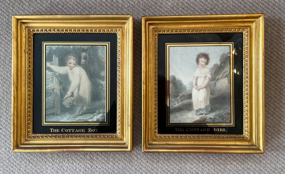 Late 18thc pair of stipple engravings c1775