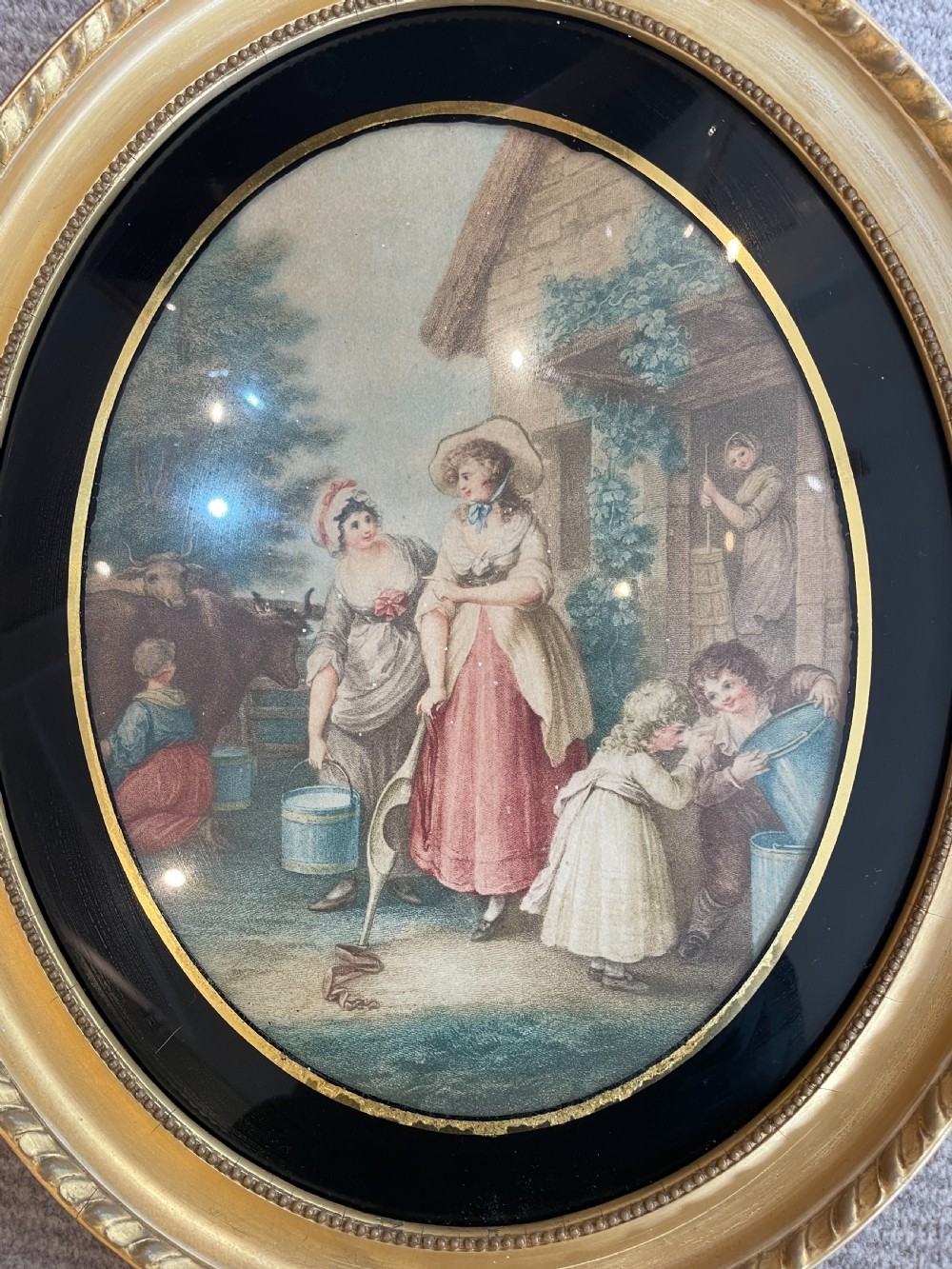 Late 18thc stipple engraving Morning c1790 View III