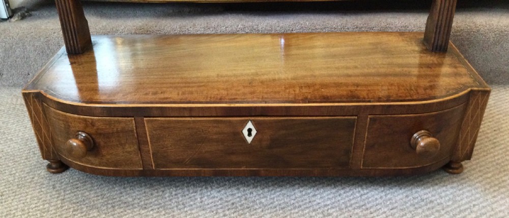 Georgian mahogany toilette mirror c1810 View III