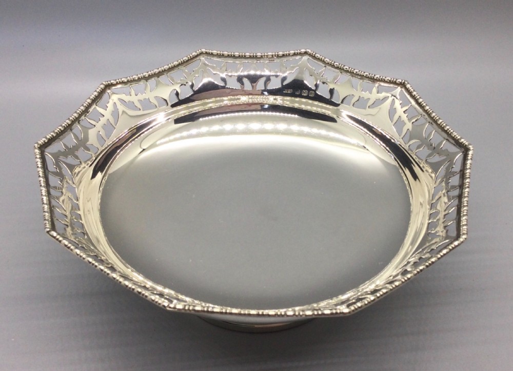 George VI silver pedestal bowl Birmingham 1941 E H HAYWOOD View VI