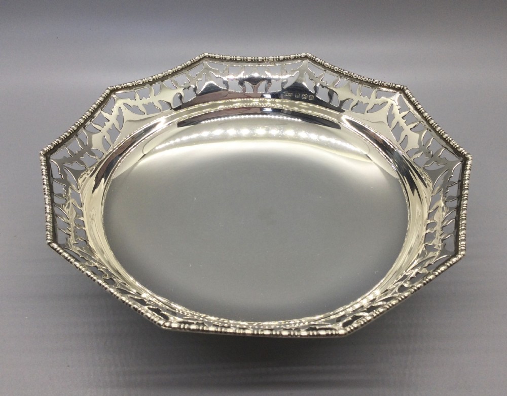 George VI silver pedestal bowl Birmingham 1941 E H HAYWOOD View VII