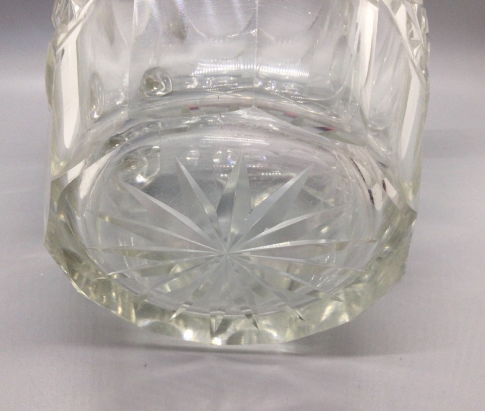 Edwardian cut lead crystal jug c1900 View VIII