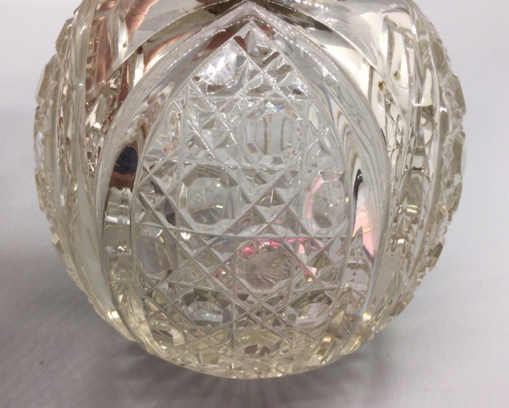 Edwardian silver and glass perfume scent bottle Birmingham 1904  View VII