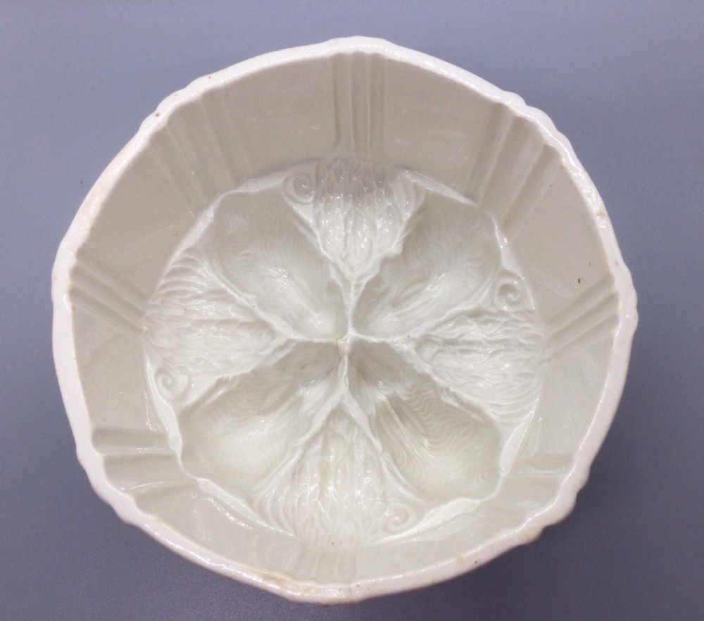 Victorian creamware rabbits 1 pint jelly mould c1880 View V