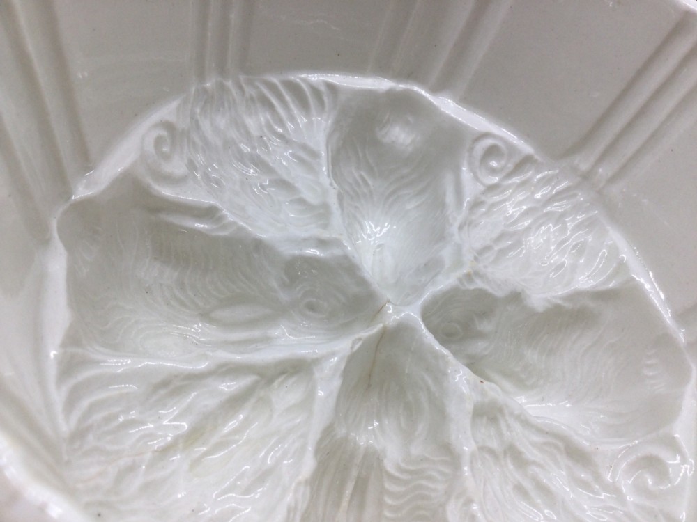 Victorian creamware rabbits 1 pint jelly mould c1880 View VIII