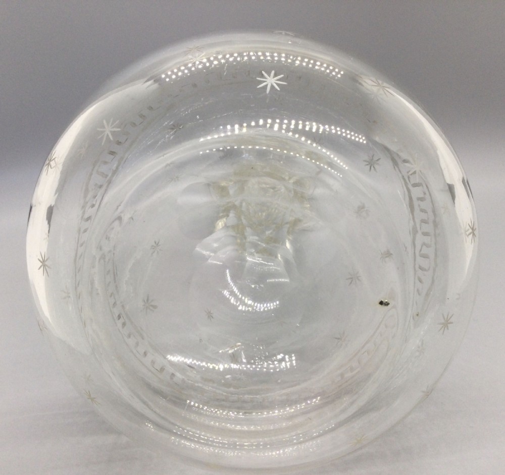 Early Victorian engraved decanter c1850 View VII