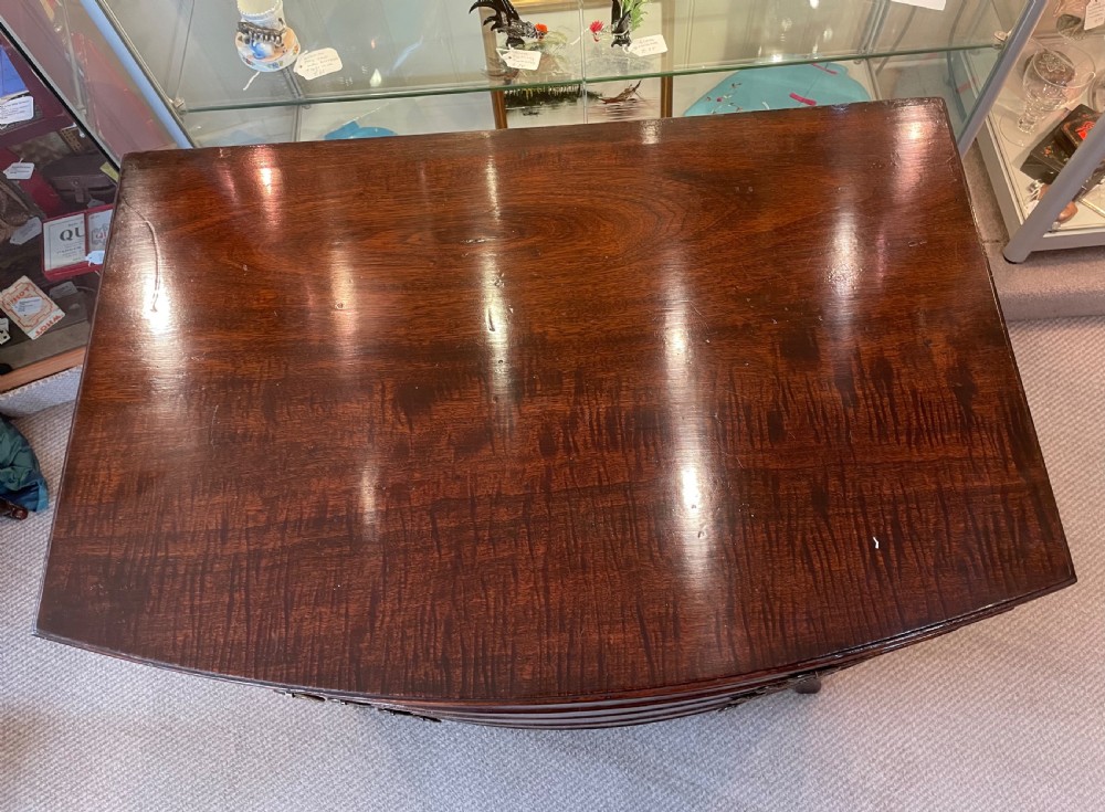Geo V mahogany bow front chest of drawers c1920 View III