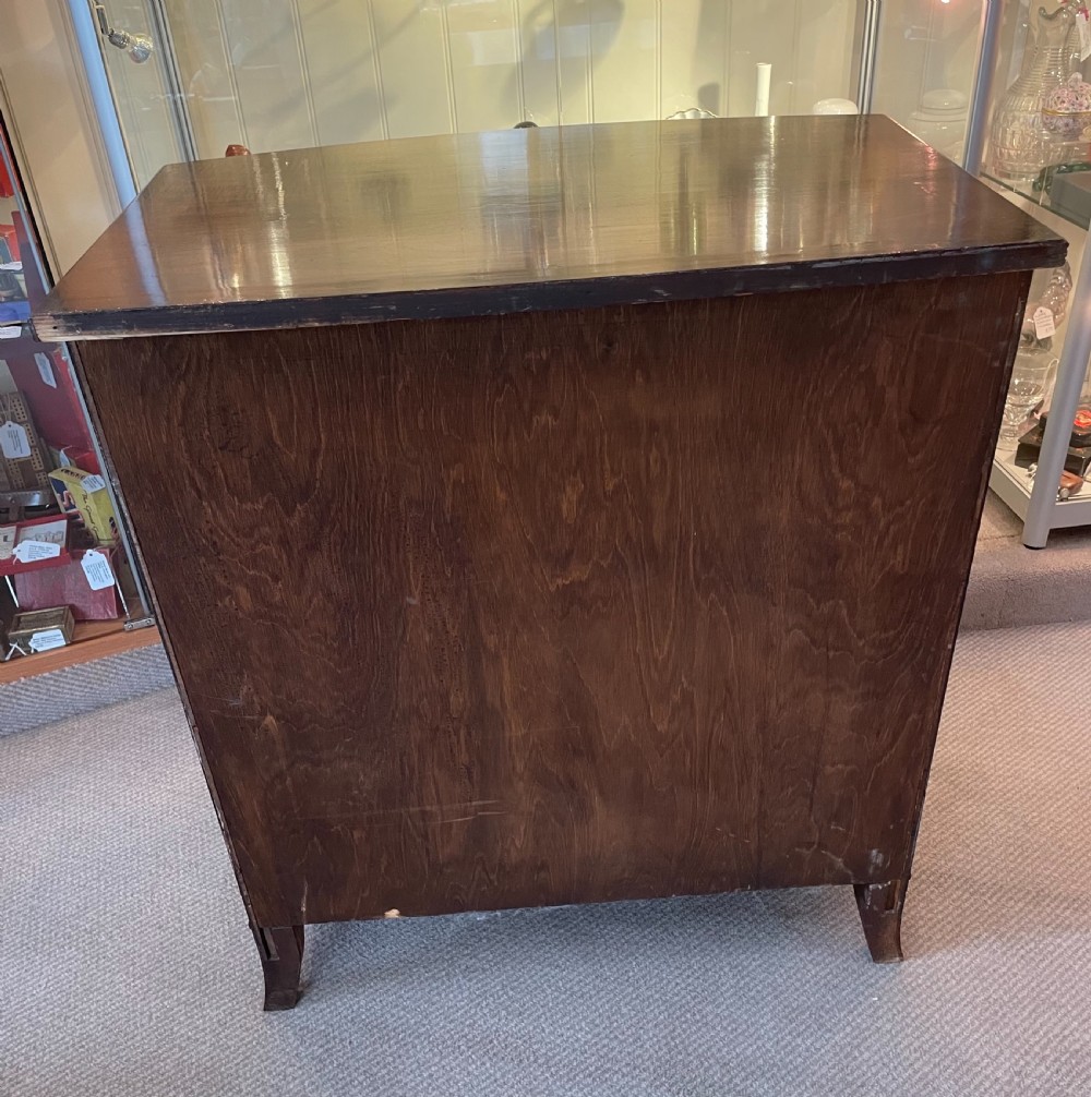Geo V mahogany bow front chest of drawers c1920 View VIII