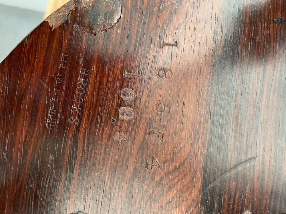 Victorian rosewood revolving piano stool c1860 Brooks Patent View IX