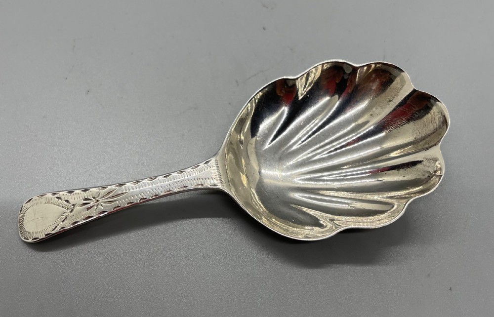 George III silver caddy spoon London 1805