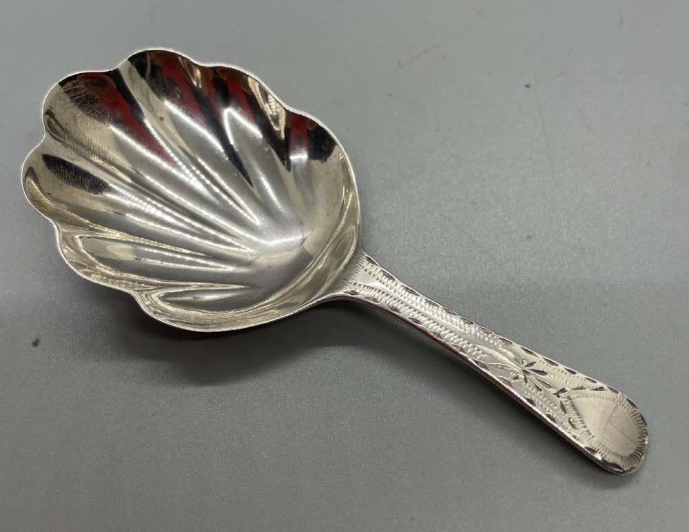 George III silver caddy spoon London 1805 View IV