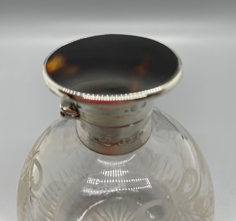 George V silver tortoiseshell mounted scent bottle Birmingham 1926 View VI