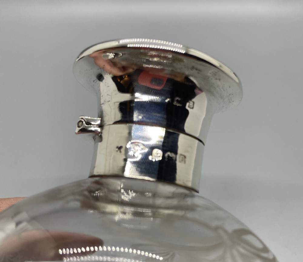 George V silver tortoiseshell mounted scent bottle Birmingham 1926 View VII