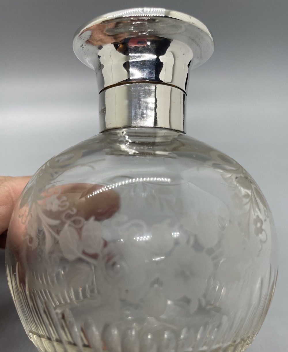 George V silver tortoiseshell mounted scent bottle Birmingham 1926 View VIII