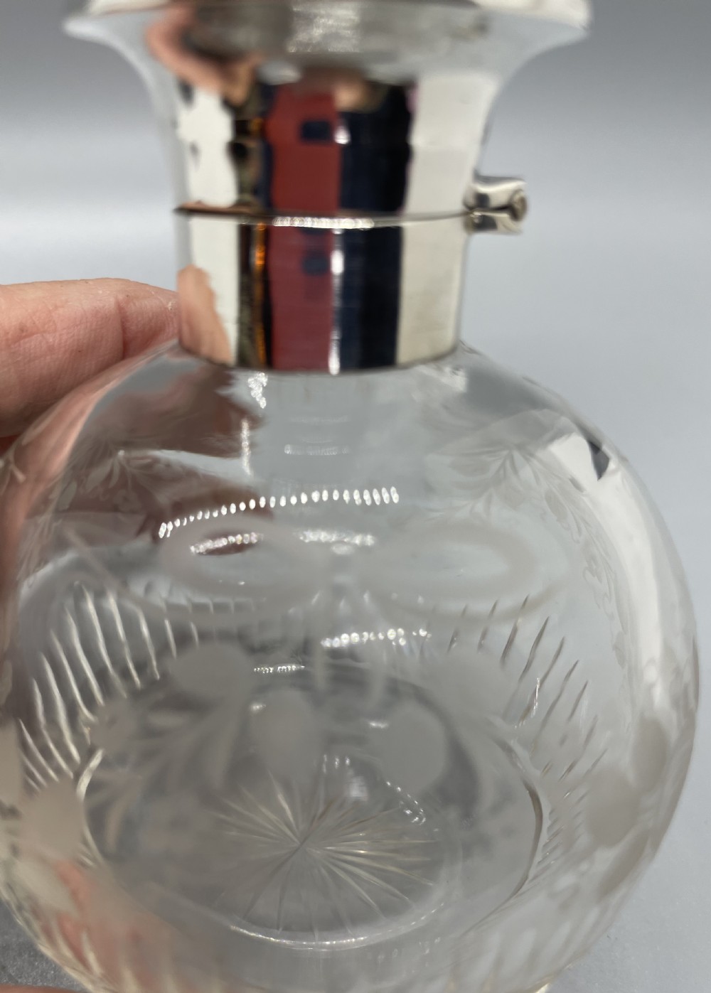 George V silver tortoiseshell mounted scent bottle Birmingham 1926 View X