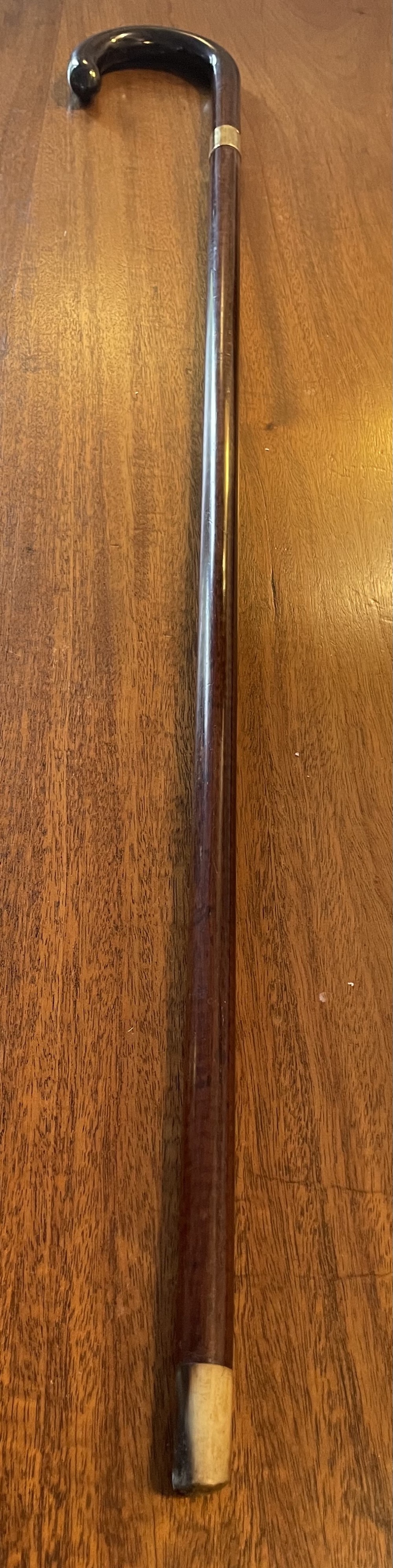Early 20thc snakewood walking stick cane c1910