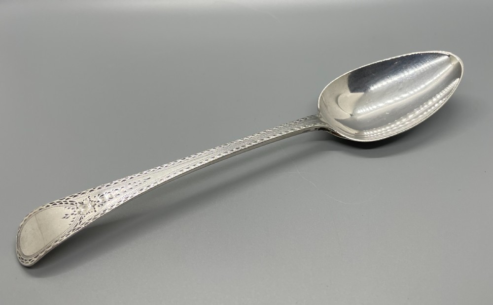 George III silver serving spoon London 1791 Richard CROSSLEY