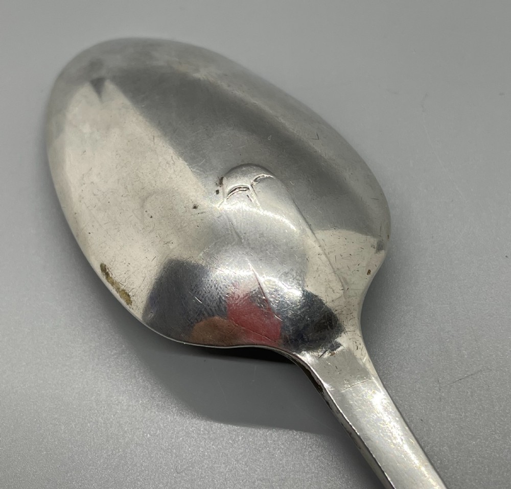 George III silver serving spoon London 1791 Richard CROSSLEY View VII