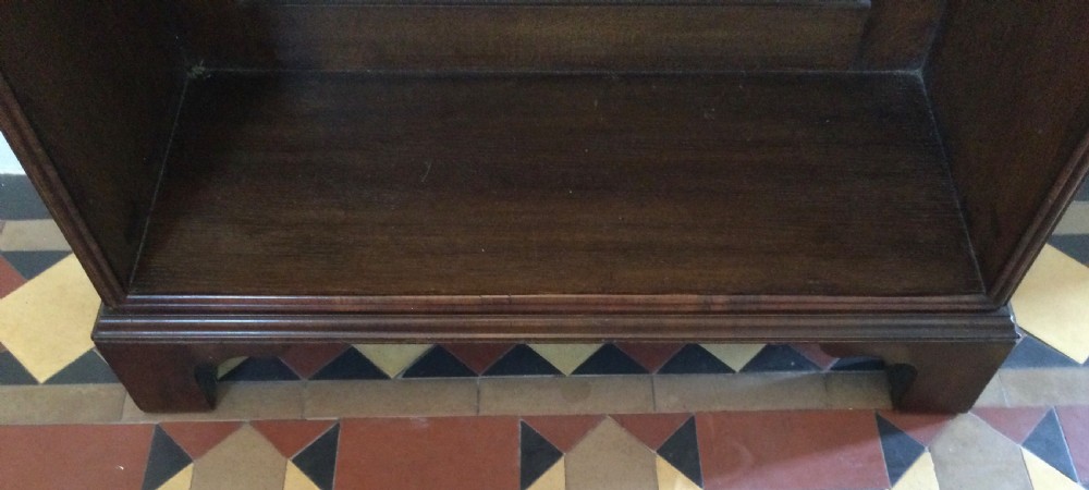 Late Victorian walnut and oak narrow bookcase c1880 View VII