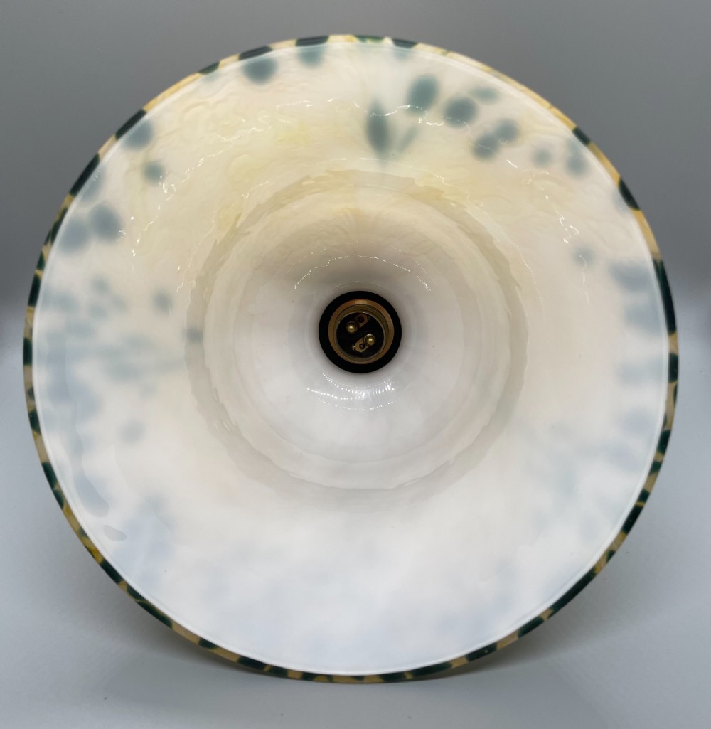 Art Nouveau iridescent glass pendant lampshade c1890 View VII