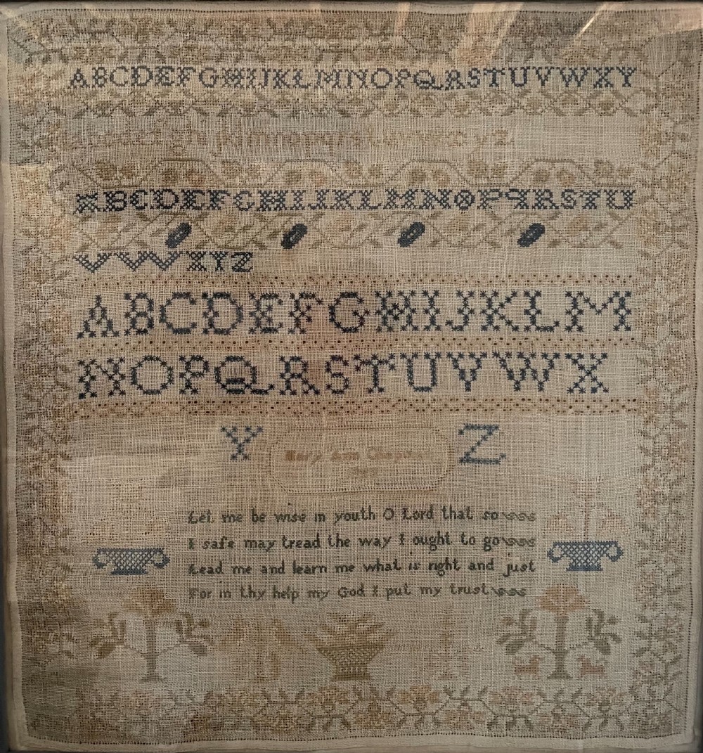 Early 19thc sampler by Mary Ann Chapman c1820 View II