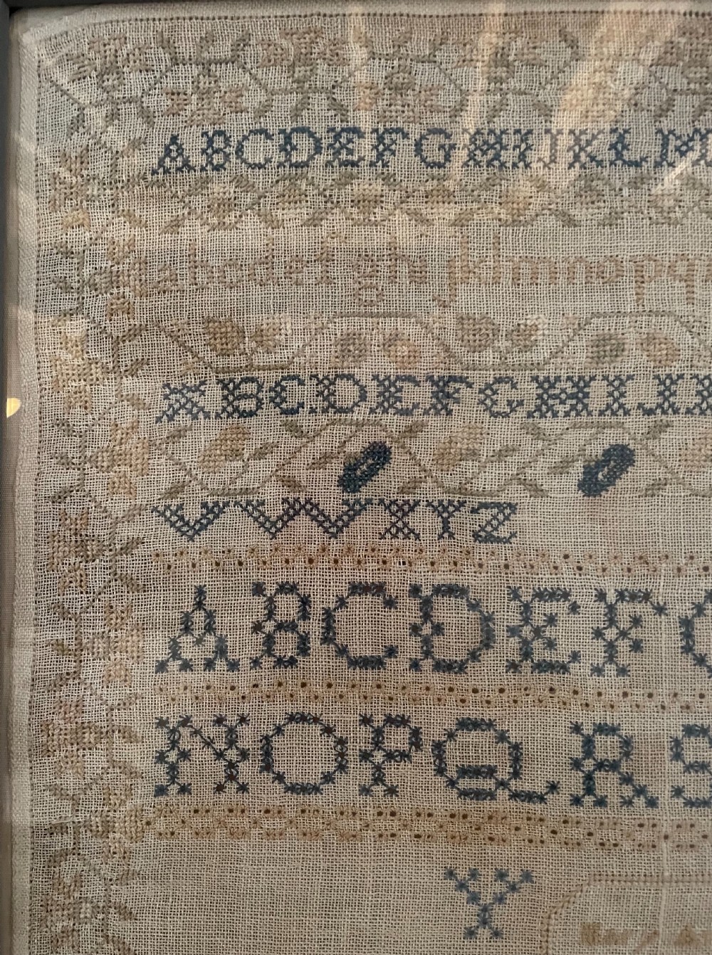 Early 19thc sampler by Mary Ann Chapman c1820 View IV