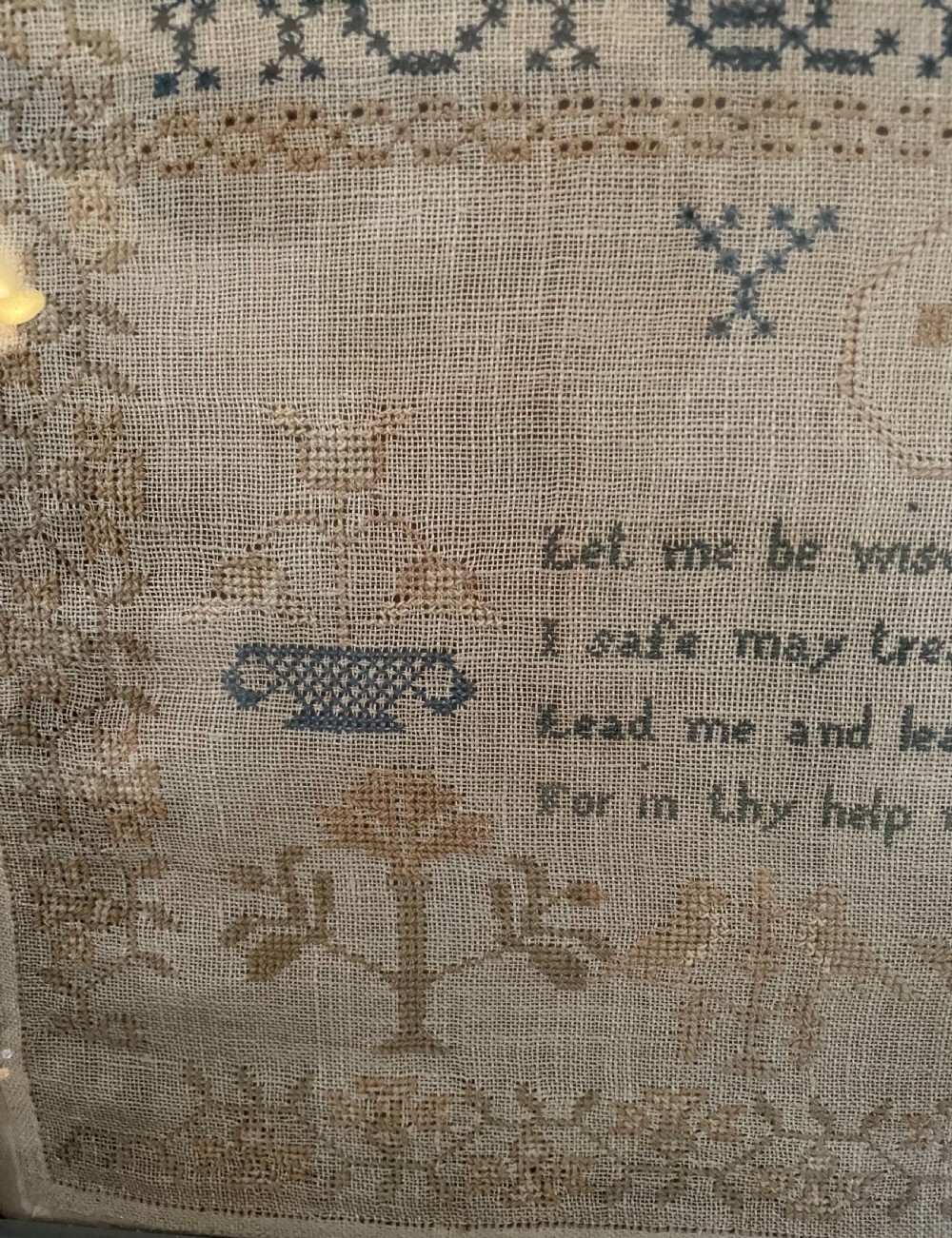 Early 19thc sampler by Mary Ann Chapman c1820 View VI